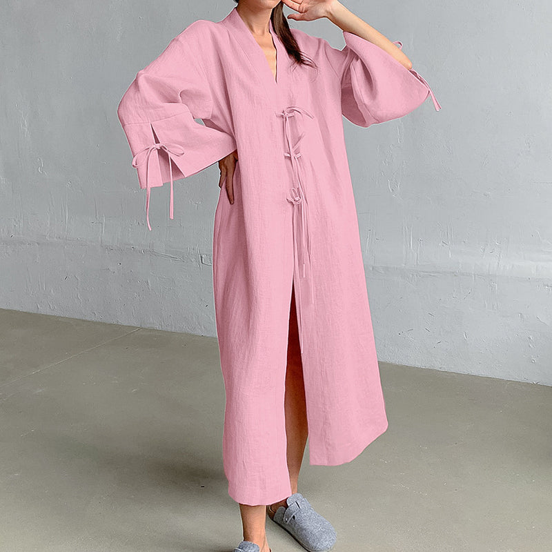 women's cotton linen cardigan, view 5 - MRSLM