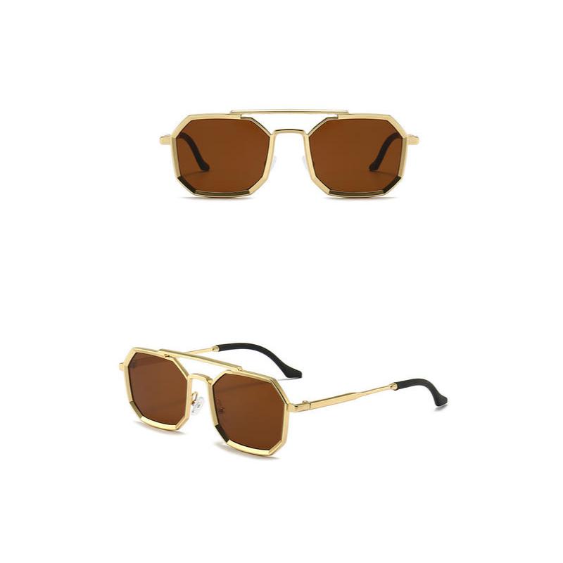 polygonal double bridge sunglasses, view 20 - MRSLM