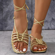 Gold flat sandals - MRSLM