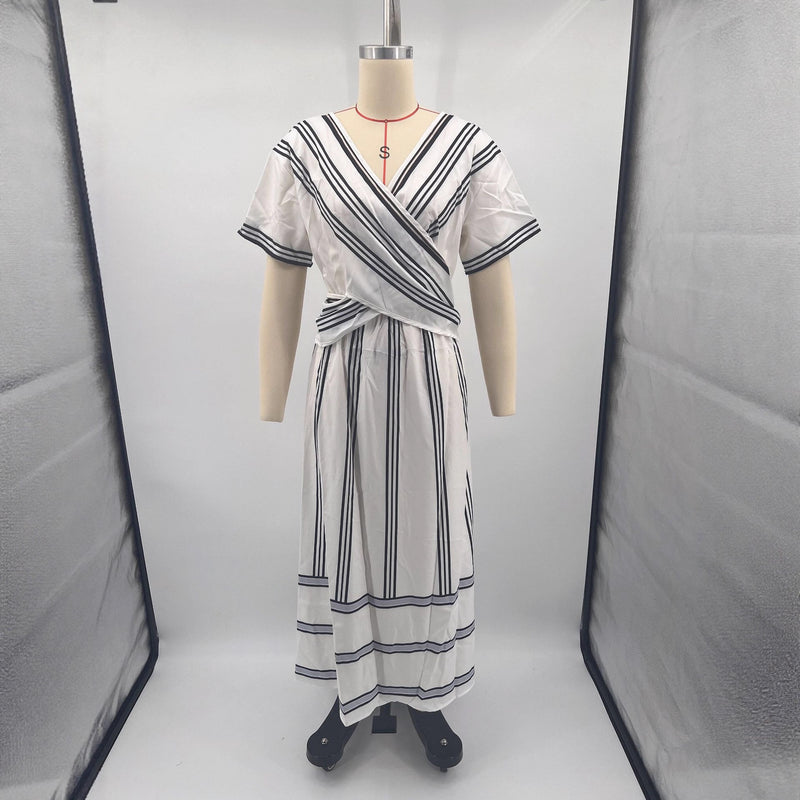 v-neck pleated maxi dress, view 3 - MRSLM