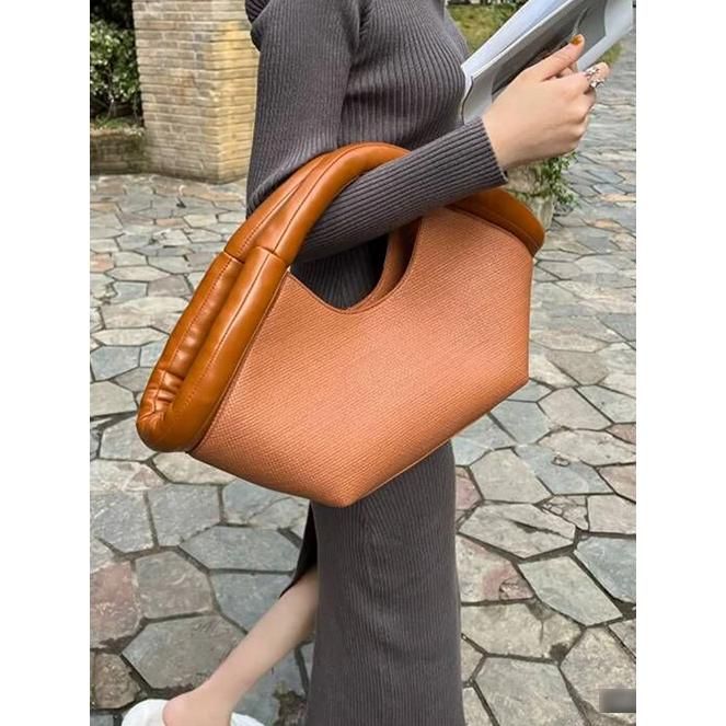 Vegan leather tote shoulder bag, view 6 - MRSLM