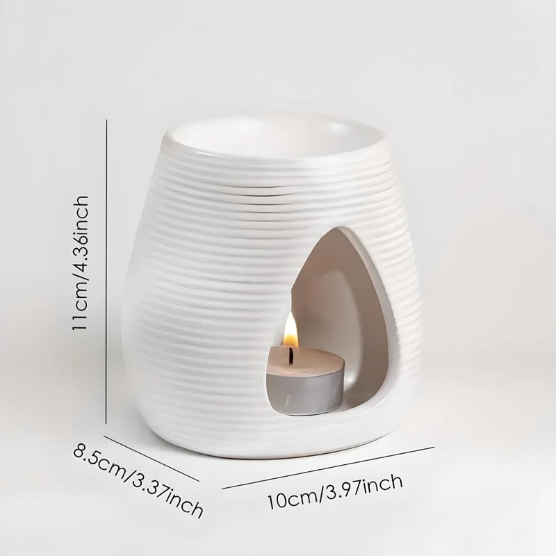 porcelain aroma burner candle holder, view 6 - MRSLM