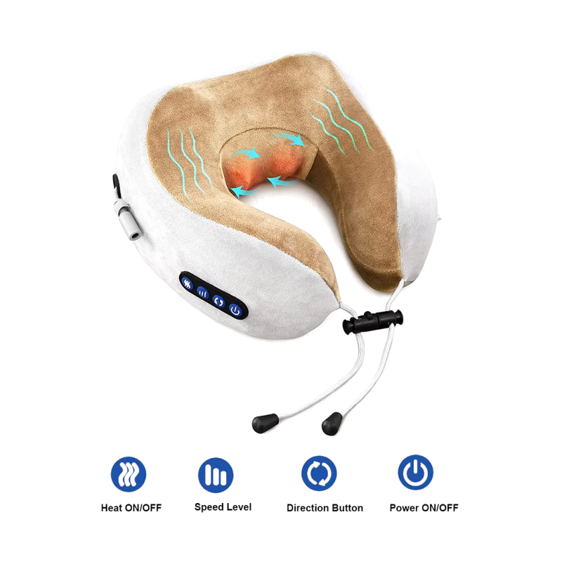 u-shaped neck massage pillow, view 4 - MRSLM