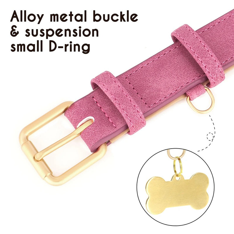 soft leather padded dog collar, view 7 - MRSLM