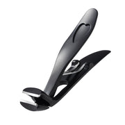 angled stainless steel toenail clipper with file, view 8 - MRSLM