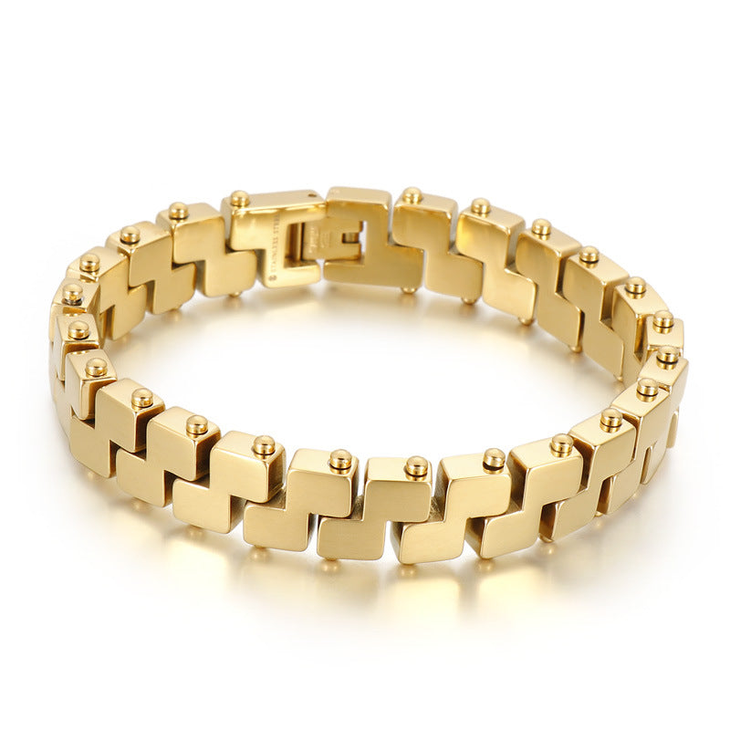 men's titanium steel bracelet, view 4 - MRSLM