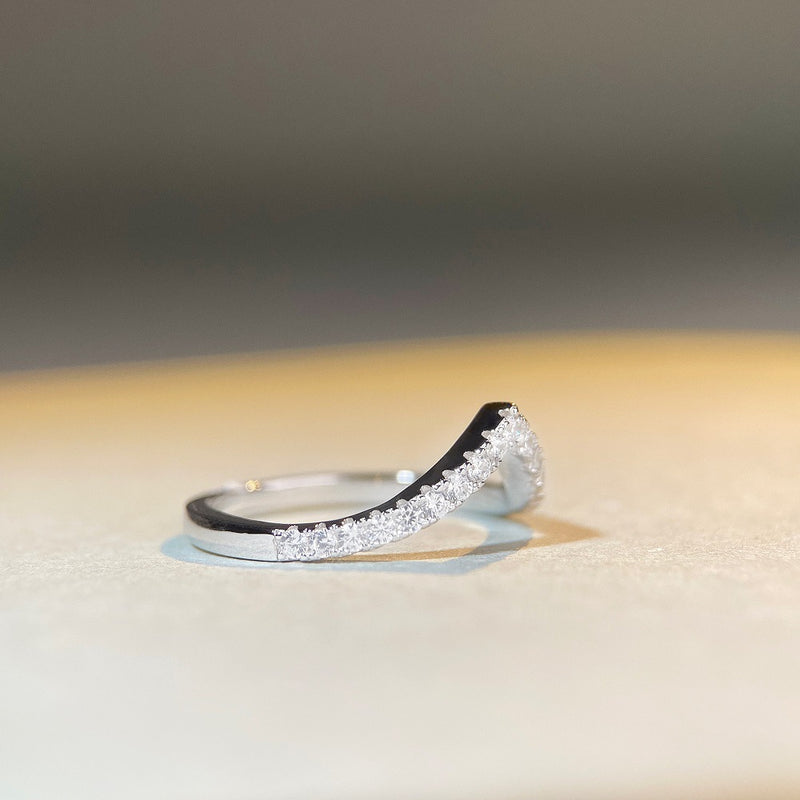 S925 silver geometric band ring, view 5 - MRSLM