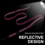 double handle nylon dog leash, view 7 - MRSLM