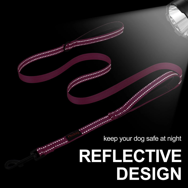 double handle nylon dog leash, view 7 - MRSLM