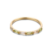 rectangular natural crystal slim ring, view 3 - MRSLM