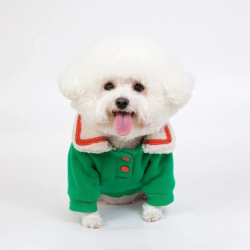 Cozy winter fleece pet hoodie, view 3 - MRSLM