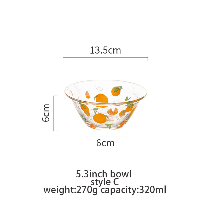 transparent glass salad fruit bowl, view 13 - MRSLM