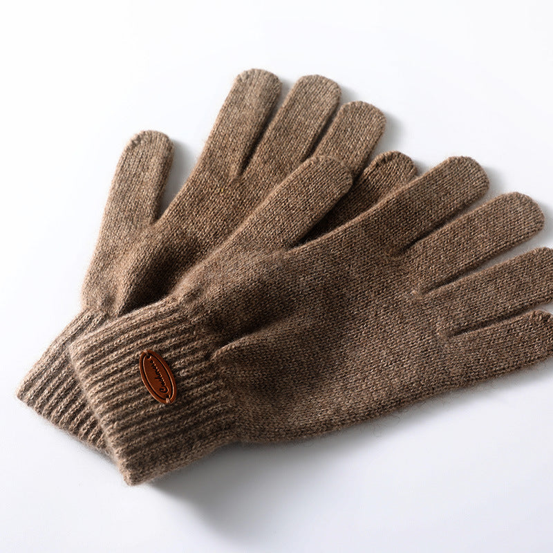 Pure cashmere knitted finger gloves, view 7 - MRSLM