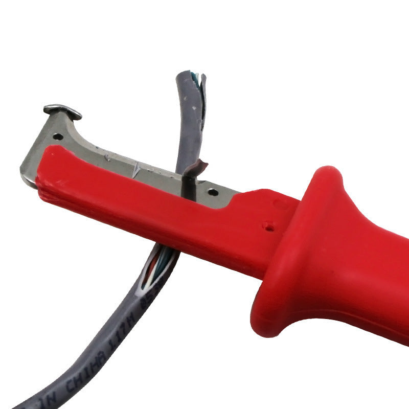 red manual wire stripper, view 5 - MRSLM
