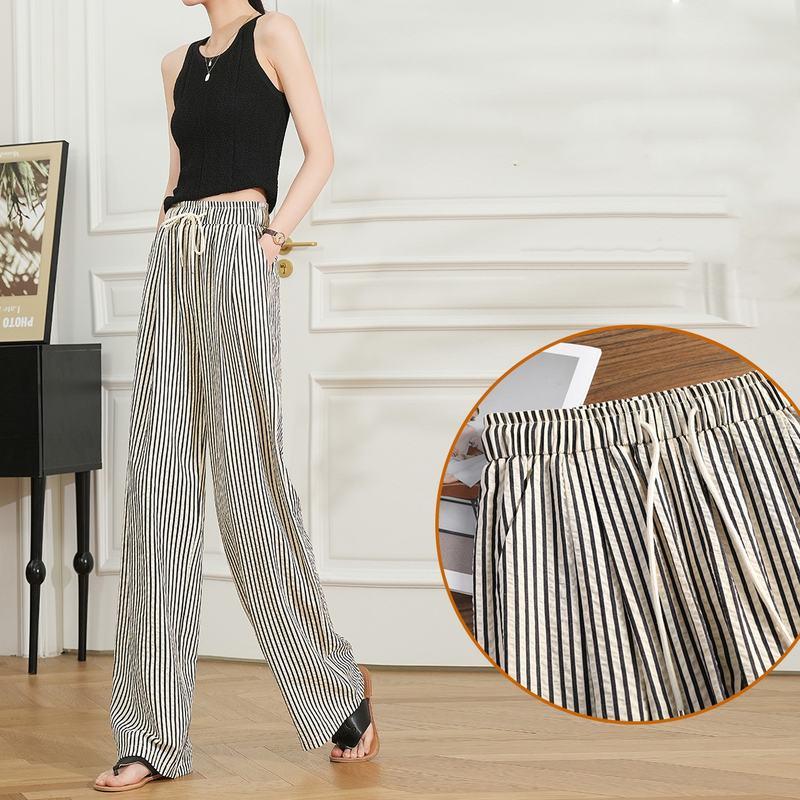 Women's wide leg striped pants - MRSLM