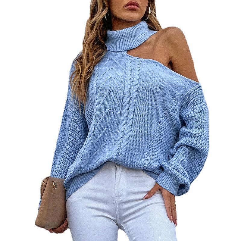 women's polo collar drop shoulder knit sweater, view 5 - MRSLM