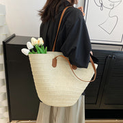 bohemian summer straw tote bag, view 5 - MRSLM