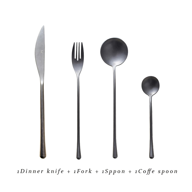 retro stainless steel cutlery set, view 2 - MRSLM