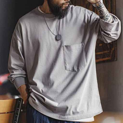men's long-sleeved cotton t-shirt - MRSLM