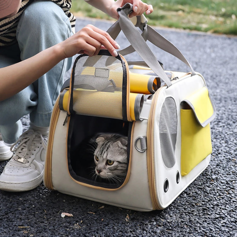 folding pet carrier bag for small dogs and cats - MRSLM