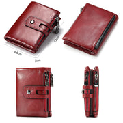 women's genuine leather rfid bifold wallet, view 6 - MRSLM