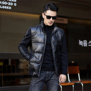 Men's stand collar duck down coat, view 5 - MRSLM