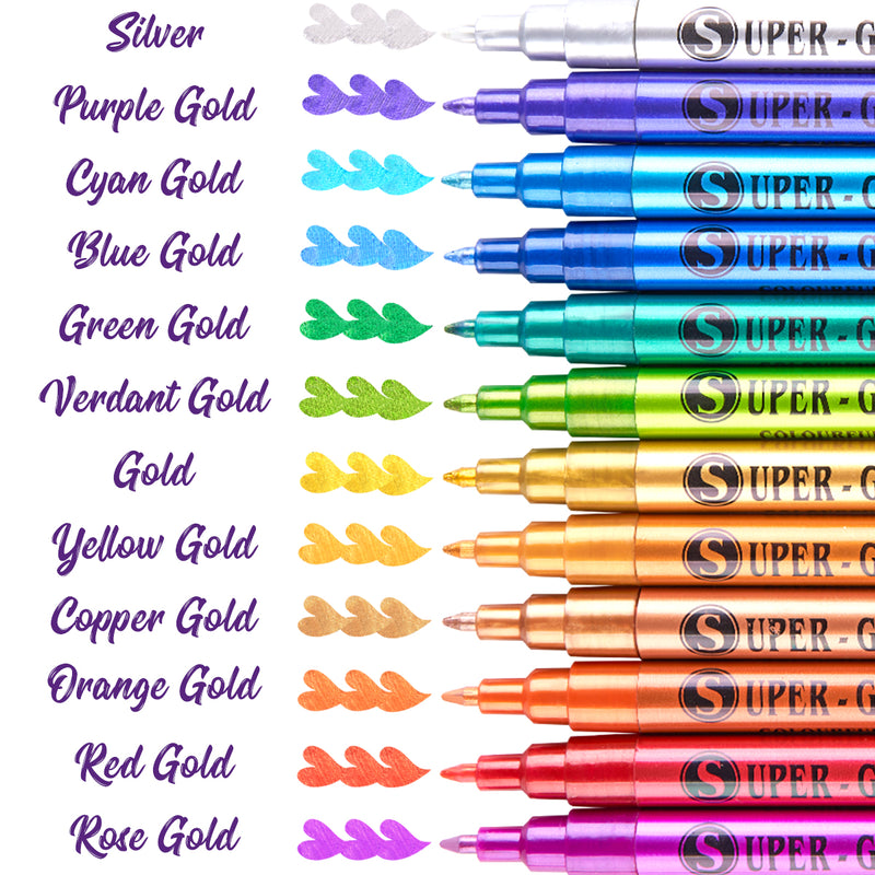 12 metallic paint pens, view 4 - MRSLM