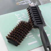 black detangling pompadour hair brush, view 2 - MRSLM