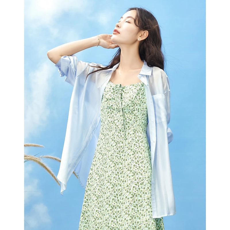 Elegant Women's Turn Down Collar Office Blouse