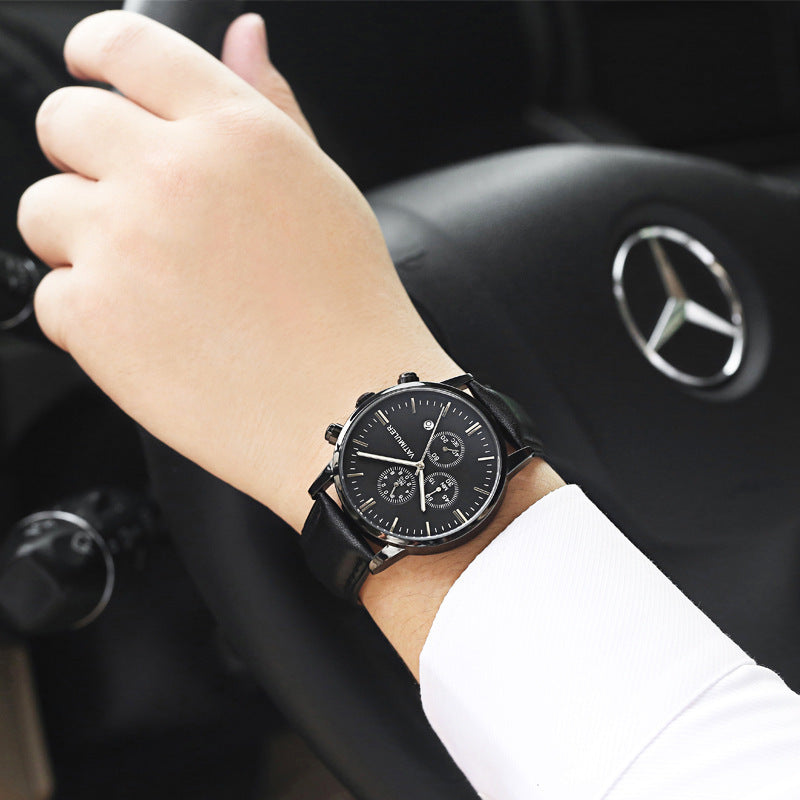 Men's business quartz watch, view 3 - MRSLM
