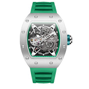 men's silicone band automatic watch, view 7 - MRSLM