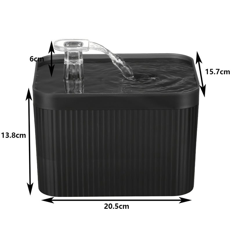 2.5L Automatic Cat Water Fountain with USB Silent Pump and Circulating Filter