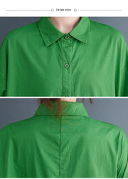 women's mid-length loose cotton shirt coat, view 9 - MRSLM