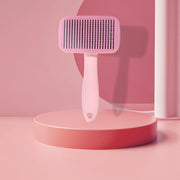 self-cleaning dog and cat grooming brush, view 3 - MRSLM