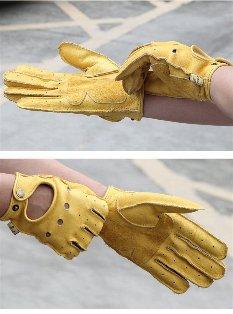touch screen windproof leather cycling gloves, view 5 - MRSLM