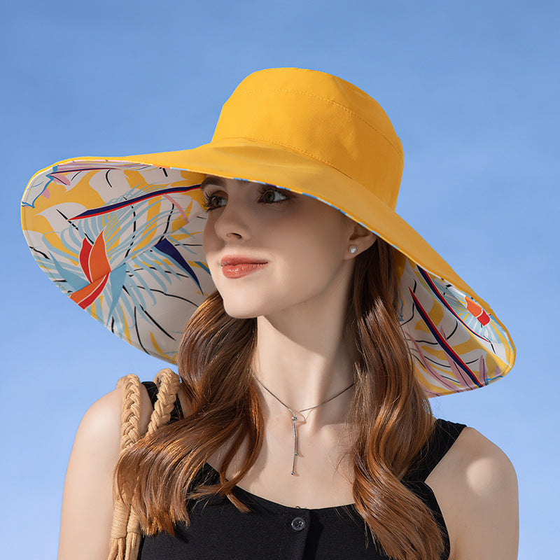 Large brim women's sun hat, view 4 - MRSLM