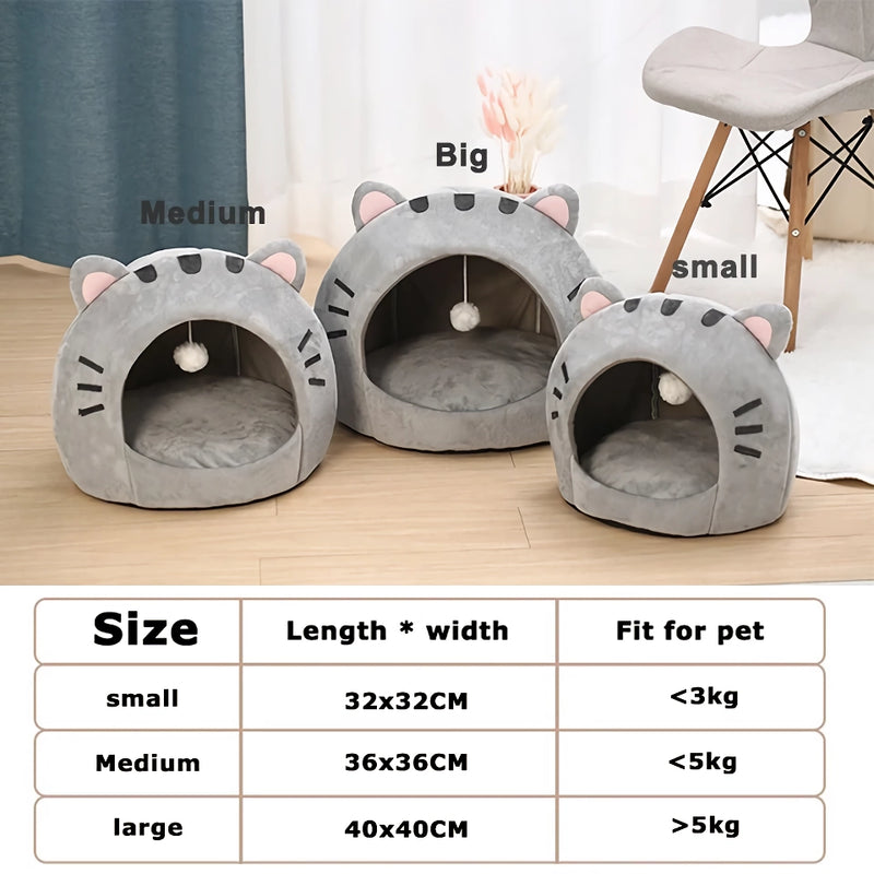 cozy cat bed cave, view 6 - MRSLM