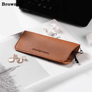 portable pu leather glasses bag, view 3 - MRSLM