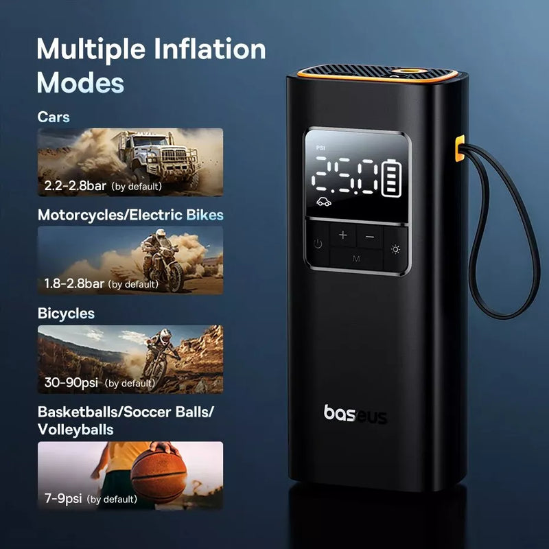 Portable wireless car air pump, view 8 - MRSLM