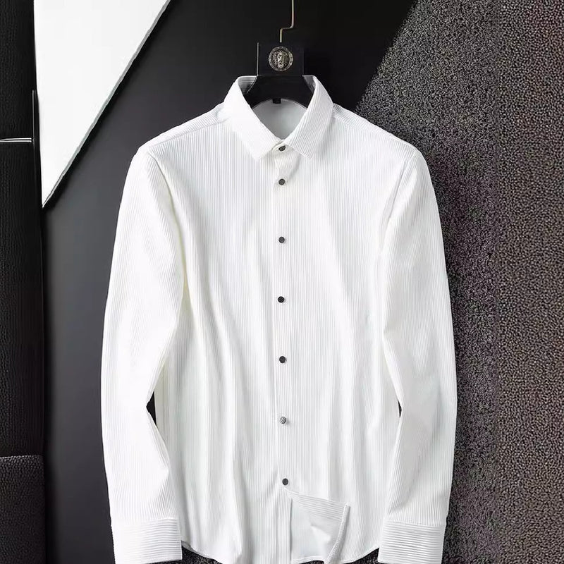 thin slim fit business casual shirt - MRSLM