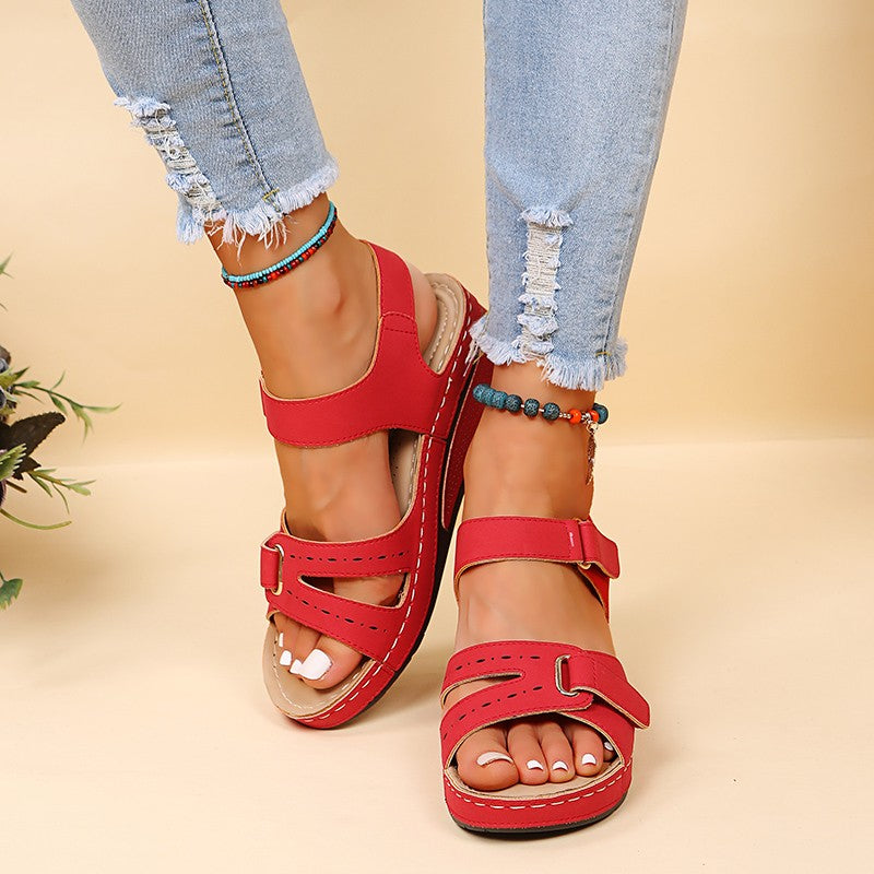 summer canvas wedge sandals, view 9 - MRSLM