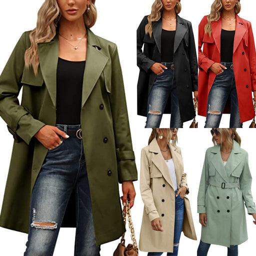 women's double-breasted trench coat - MRSLM