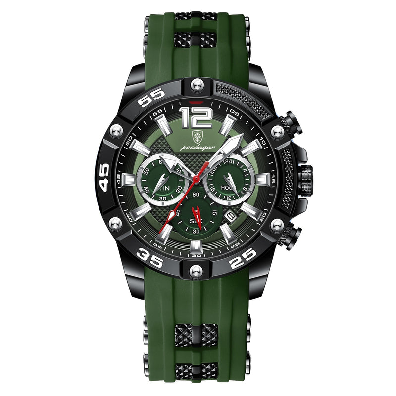 men's silicone band quartz watch, view 11 - MRSLM