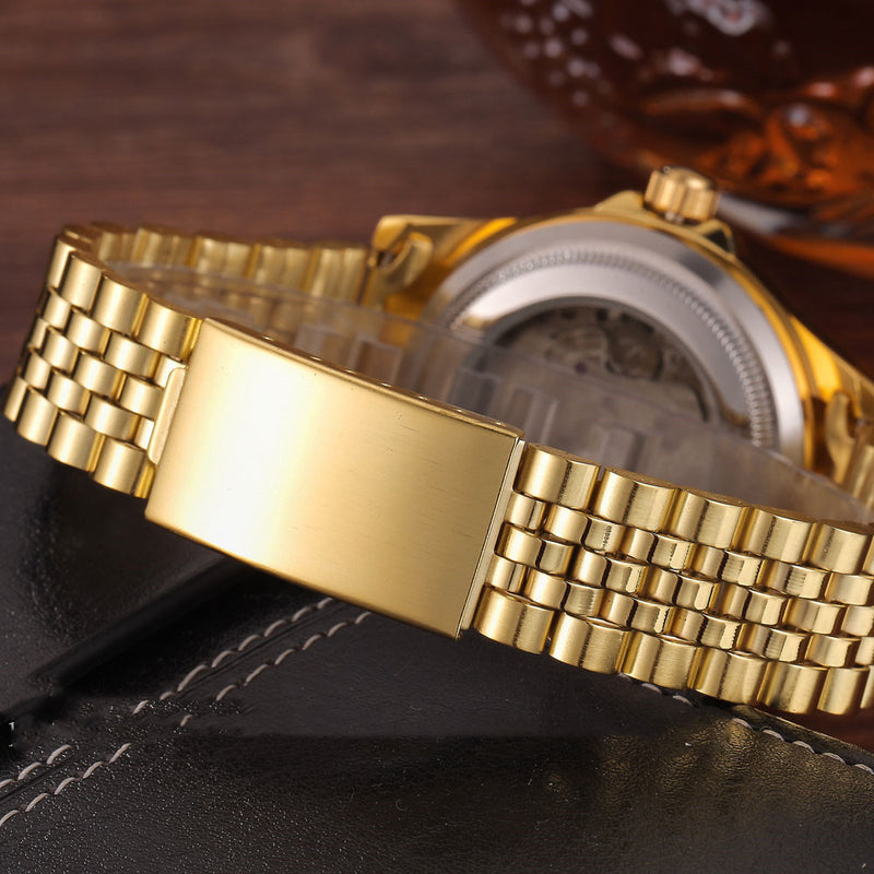 gold tourbillon-style business watch, view 2 - MRSLM