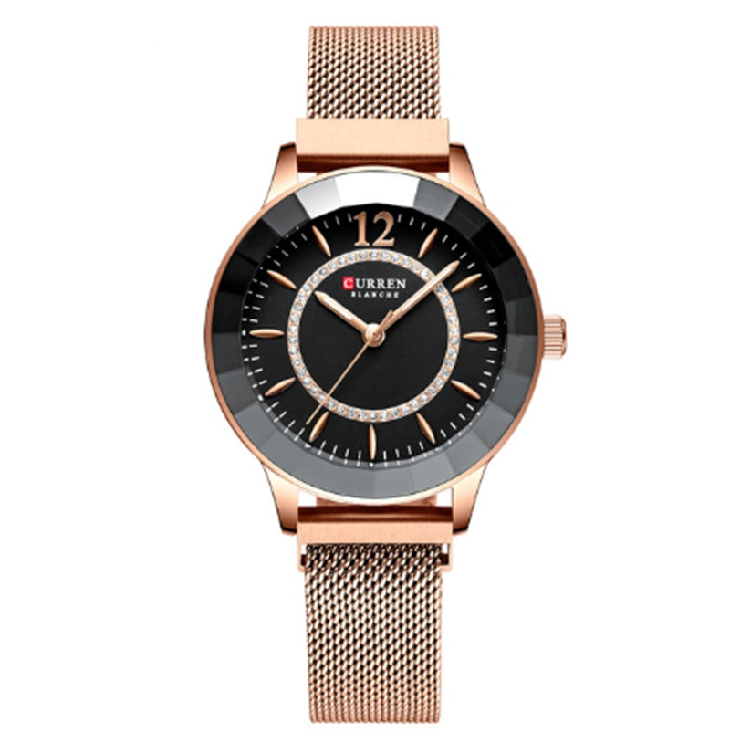 ladies magnet buckle mesh watch, view 4 - MRSLM