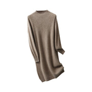 half-high collar woolen dress, view 6 - MRSLM
