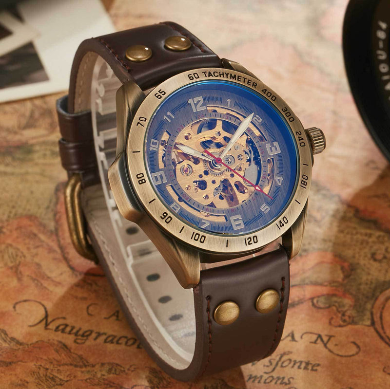 men's hollowed-out automatic mechanical watch, view 8 - MRSLM