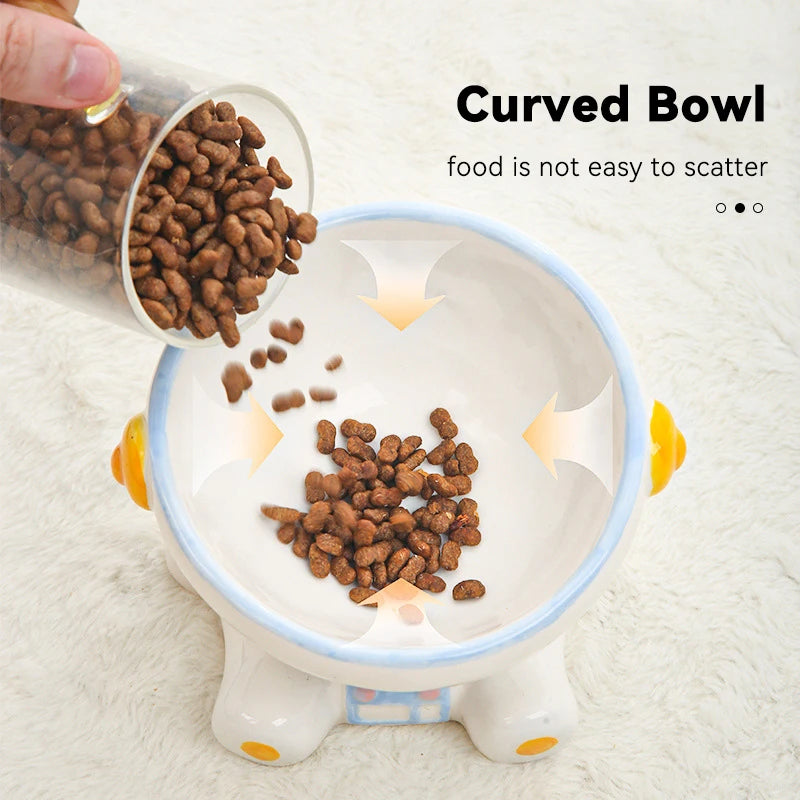 astronaut ceramic pet bowl, view 7 - MRSLM