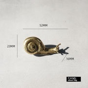Retro snail brass cabinet handle, view 6 - MRSLM