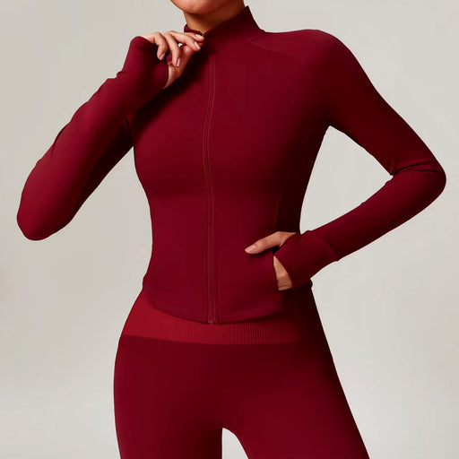 slim fit zipper workout jacket - MRSLM